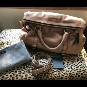 Preloved MiuMiu Vitello Lux large Bow